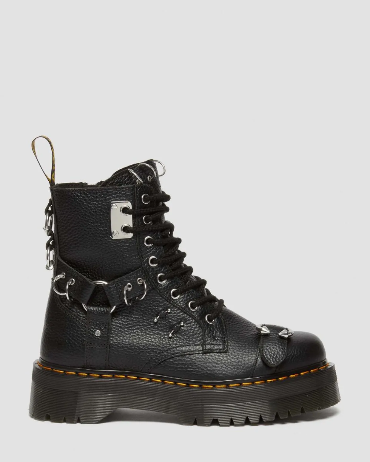 Dr. Martens Boots Plateformes Jadon Piercing En Cuir Milled Nappa Noir — Milled Nappa Cheap