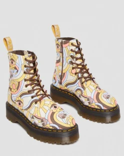 Dr. Martens Boots Plateformes Jadon Retro Ray Canvas Vegan Retro Ray — Canvas Clearance