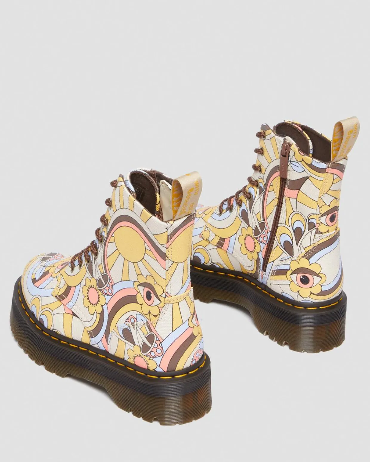 Dr. Martens Boots Plateformes Jadon Retro Ray Canvas Vegan Retro Ray — Canvas Clearance