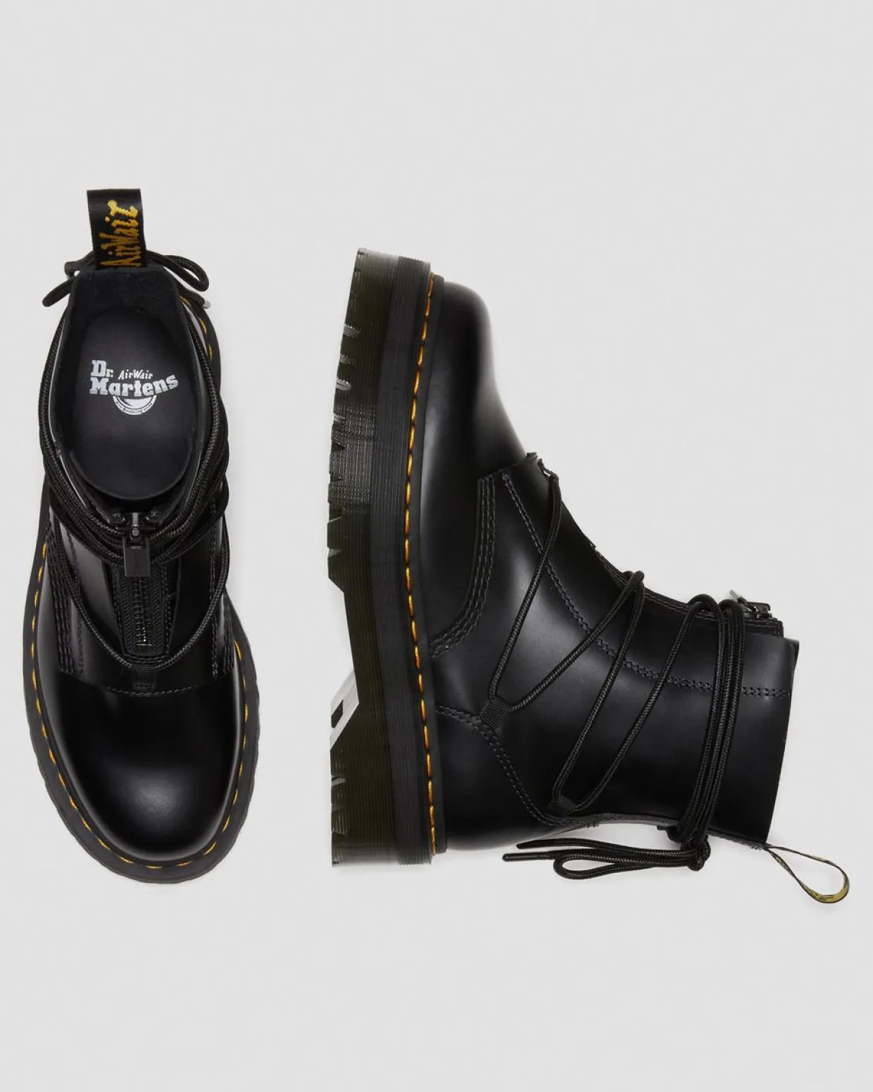 Dr. Martens Boots Plateformes Jarrick II En Cuir à Lacets Noir — Smooth+Paris Best Sale
