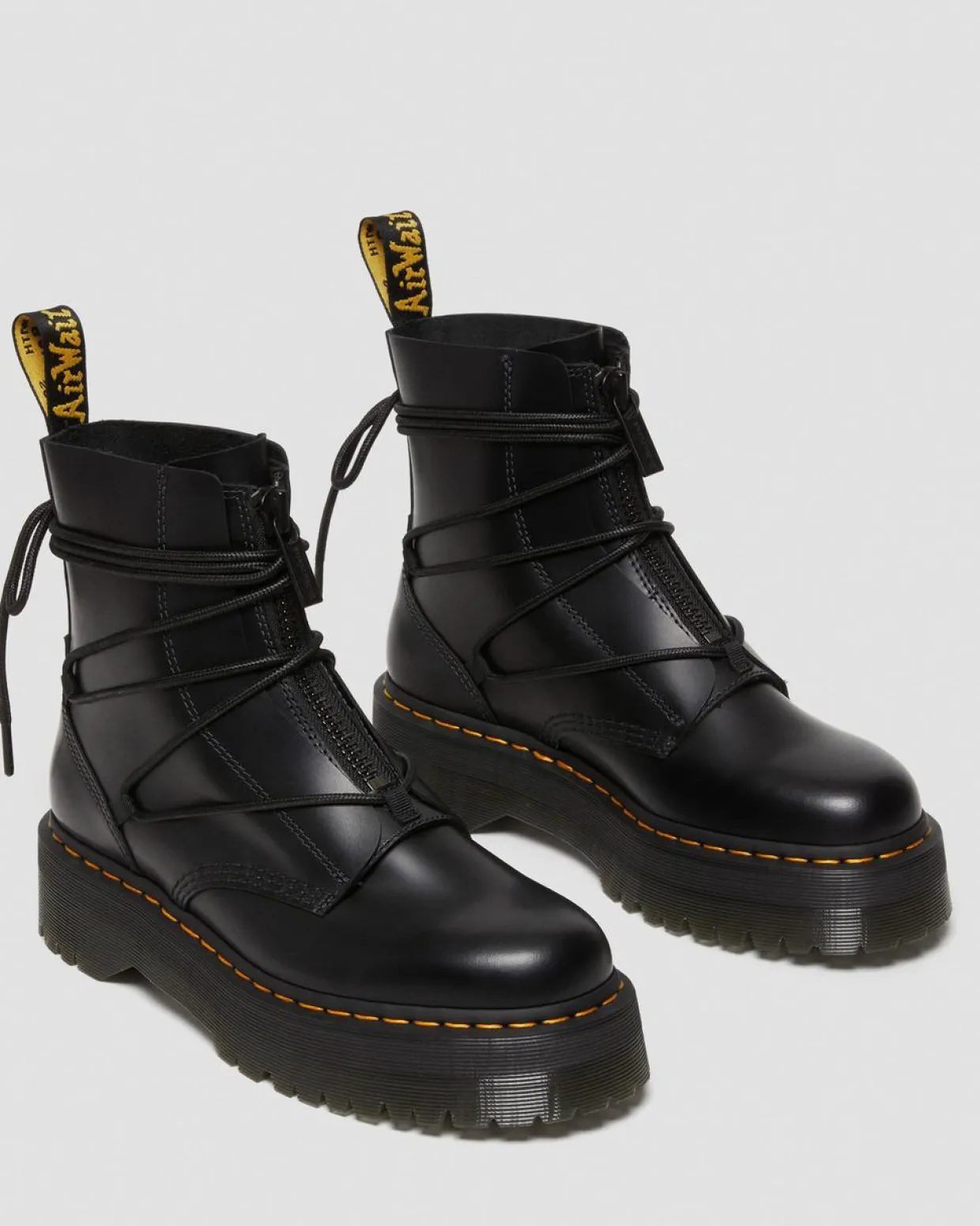 Dr. Martens Boots Plateformes Jarrick II En Cuir à Lacets Noir — Smooth+Paris Best Sale