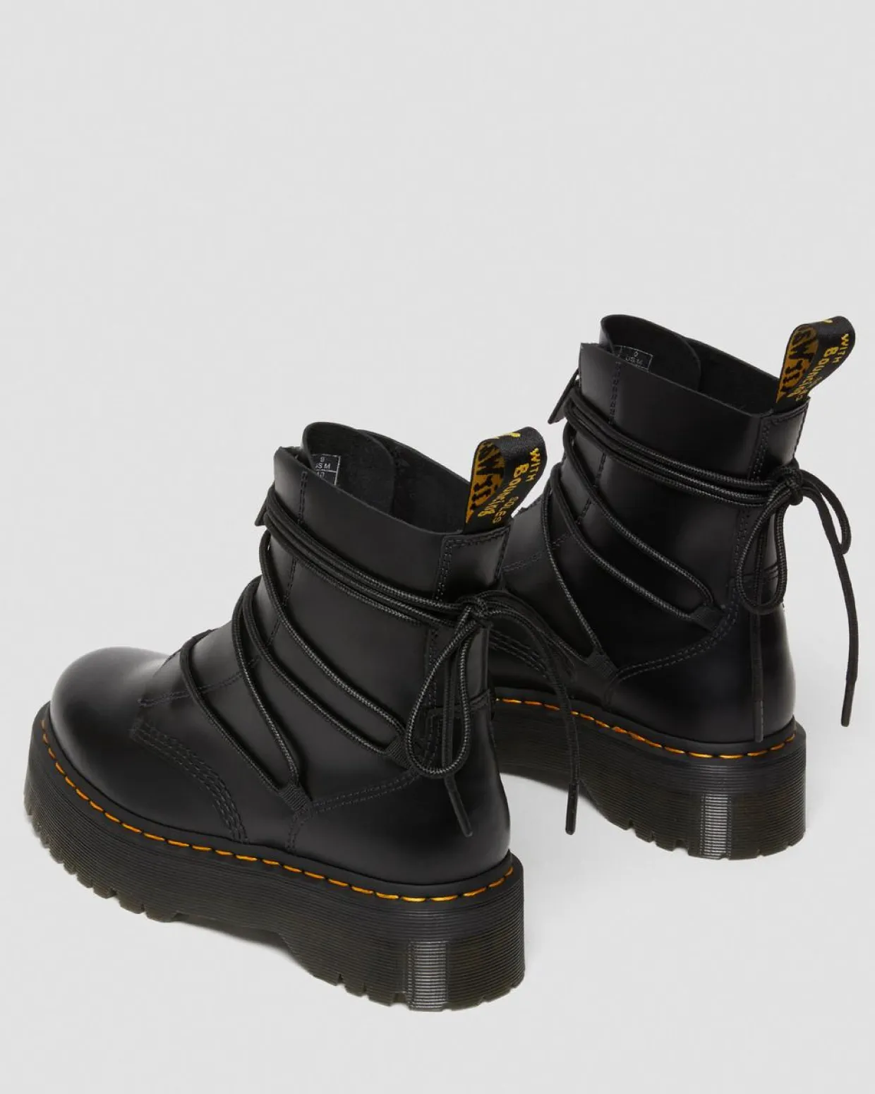 Dr. Martens Boots Plateformes Jarrick II En Cuir à Lacets Noir — Smooth+Paris Best Sale