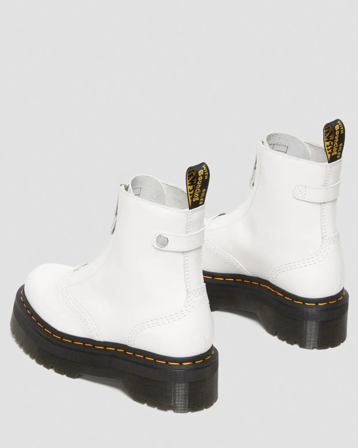 Dr. Martens Boots Plateformes Jetta Blanc — Sendal Cheap