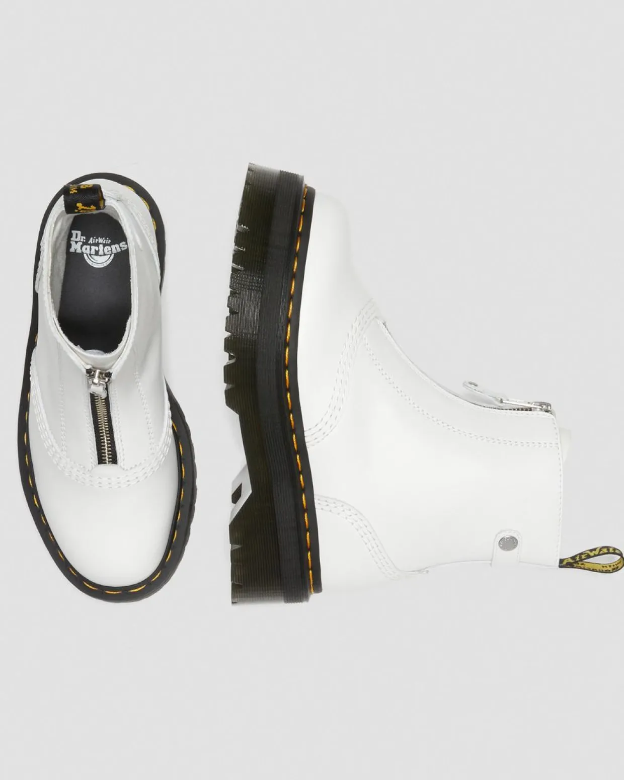 Dr. Martens Boots Plateformes Jetta Blanc — Sendal Cheap
