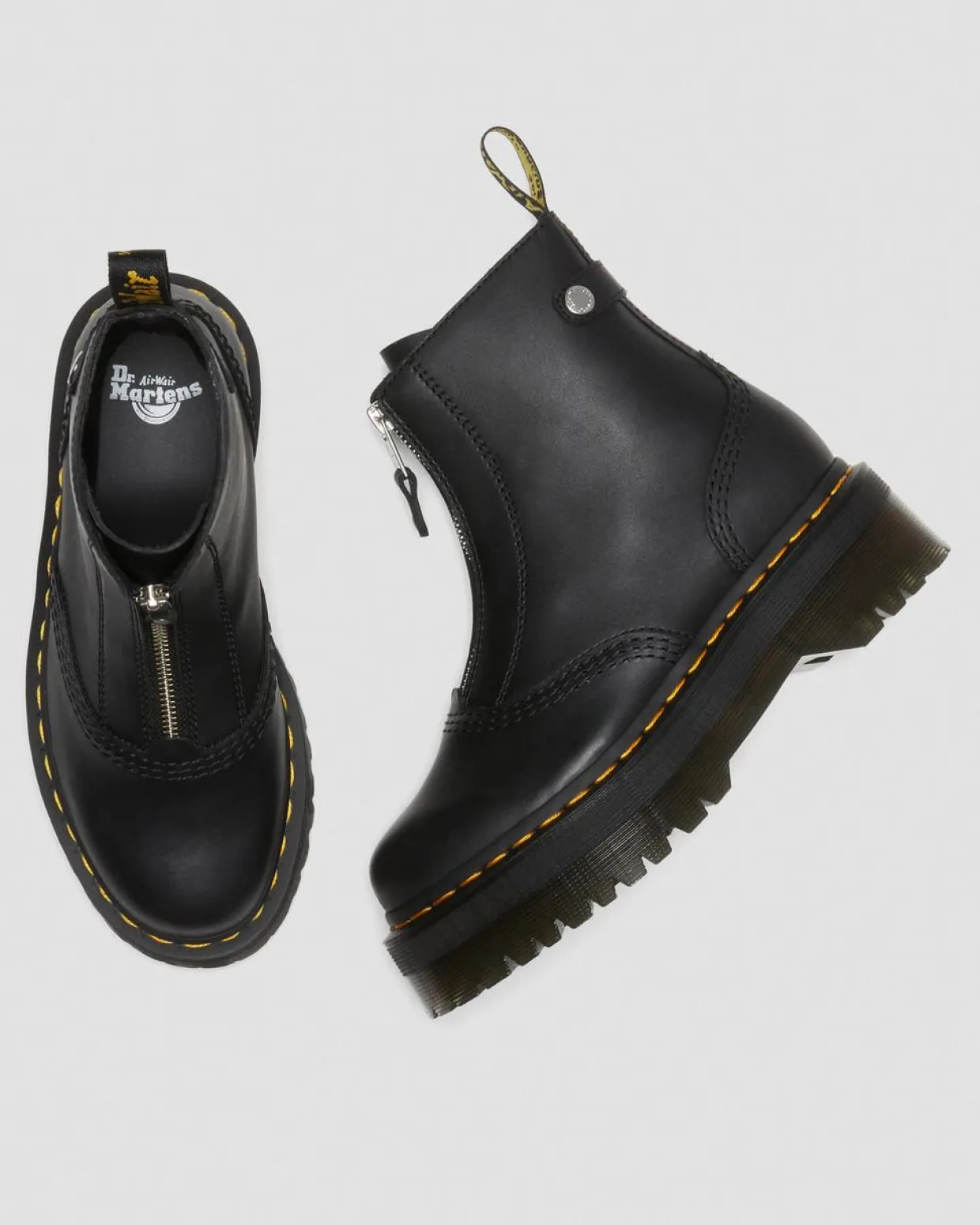 Dr. Martens Boots Plateformes Jetta Noir — Sendal Cheap