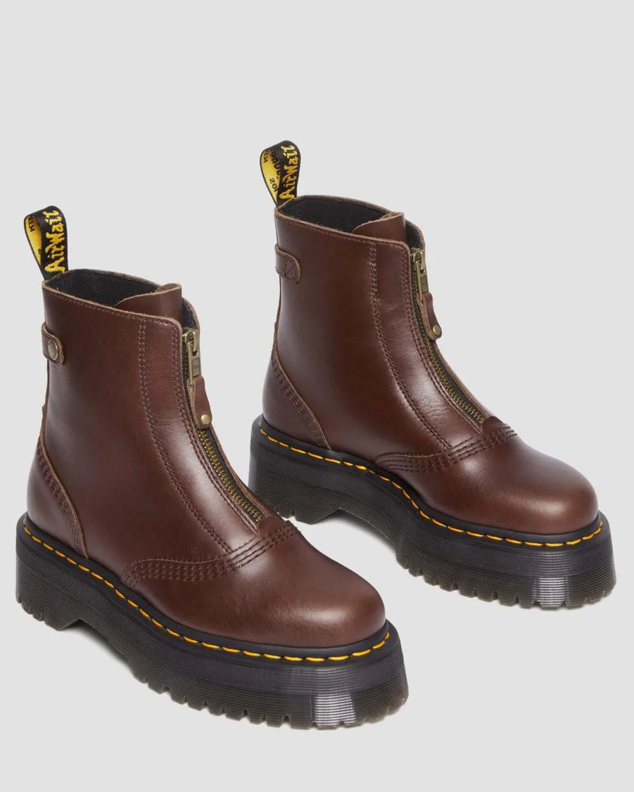 Dr. Martens Boots Plateformes Jetta Dark Brown — Sendal Best