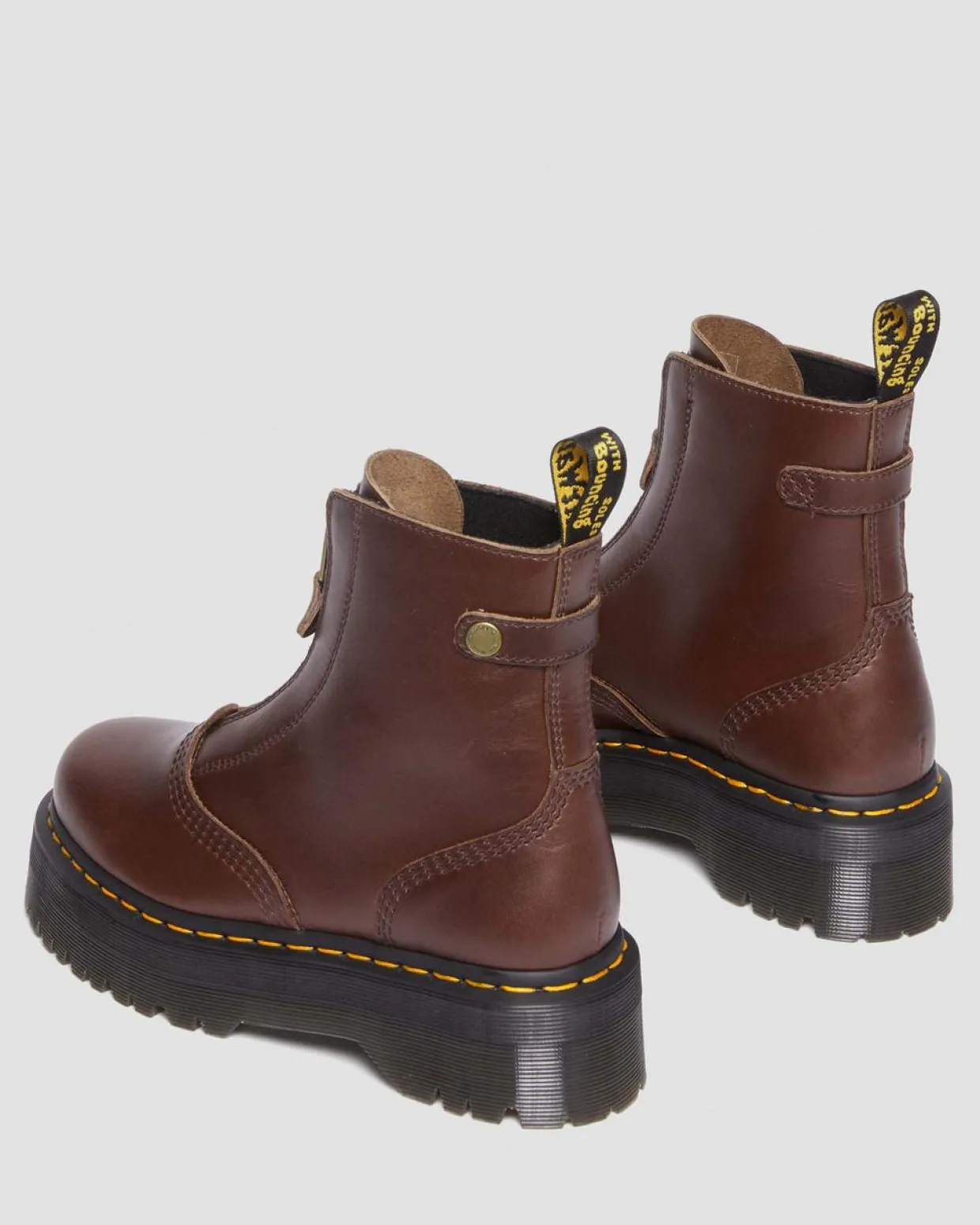 Dr. Martens Boots Plateformes Jetta Dark Brown — Sendal Best