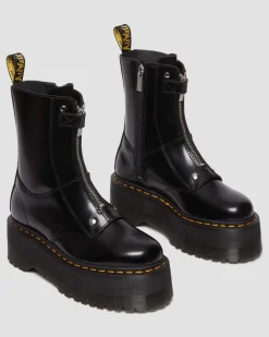 Dr. Martens Boots Plateformes Jetta Hi Max En Cuir Buttero Noir — Buttero Cheap