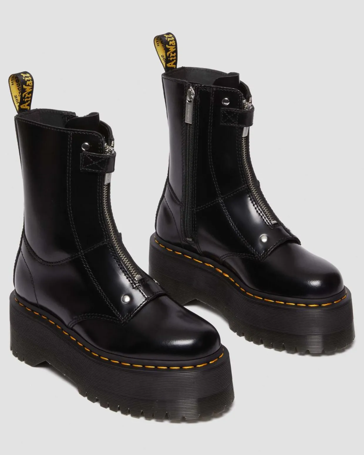 Dr. Martens Boots Plateformes Jetta Hi Max En Cuir Buttero Noir — Buttero Cheap