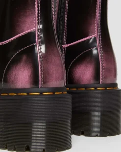 Dr. Martens Boots Plateformes Jetta Hi Max En Cuir Effet Vieilli Fondant Pink — Arcadia Store