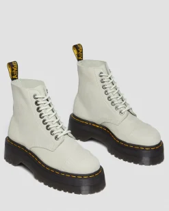 Dr. Martens Boots Plateformes Sinclair En Cuir Tumbled Nubuck Smoked Mint — Tumbled Nubuck Hot