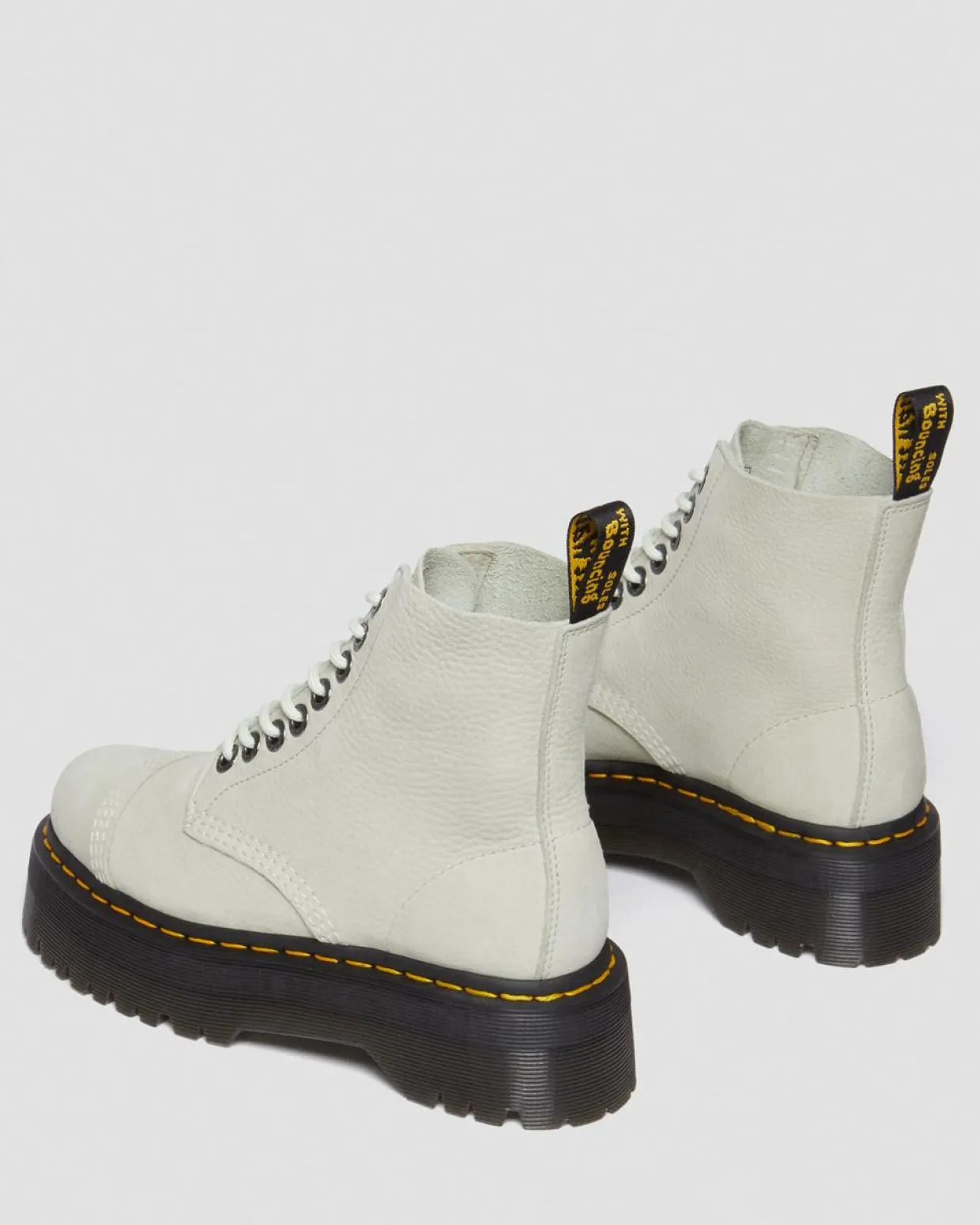 Dr. Martens Boots Plateformes Sinclair En Cuir Tumbled Nubuck Smoked Mint — Tumbled Nubuck Hot