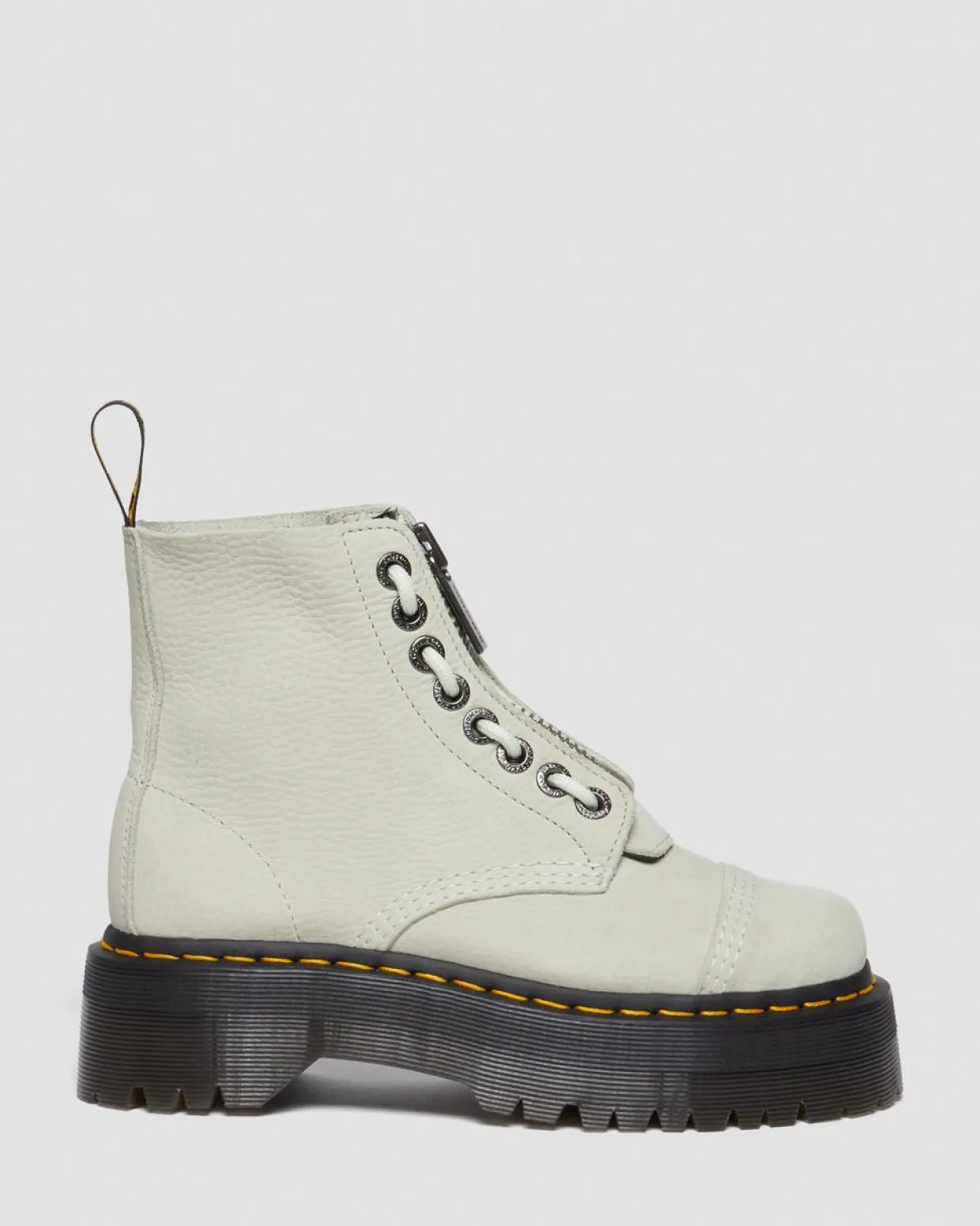 Dr. Martens Boots Plateformes Sinclair En Cuir Tumbled Nubuck Smoked Mint — Tumbled Nubuck Hot