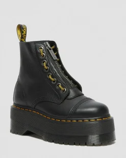 Dr. Martens Boots Plateformes Sinclair Max En Cuir Pisa Noir — Pisa Fashion