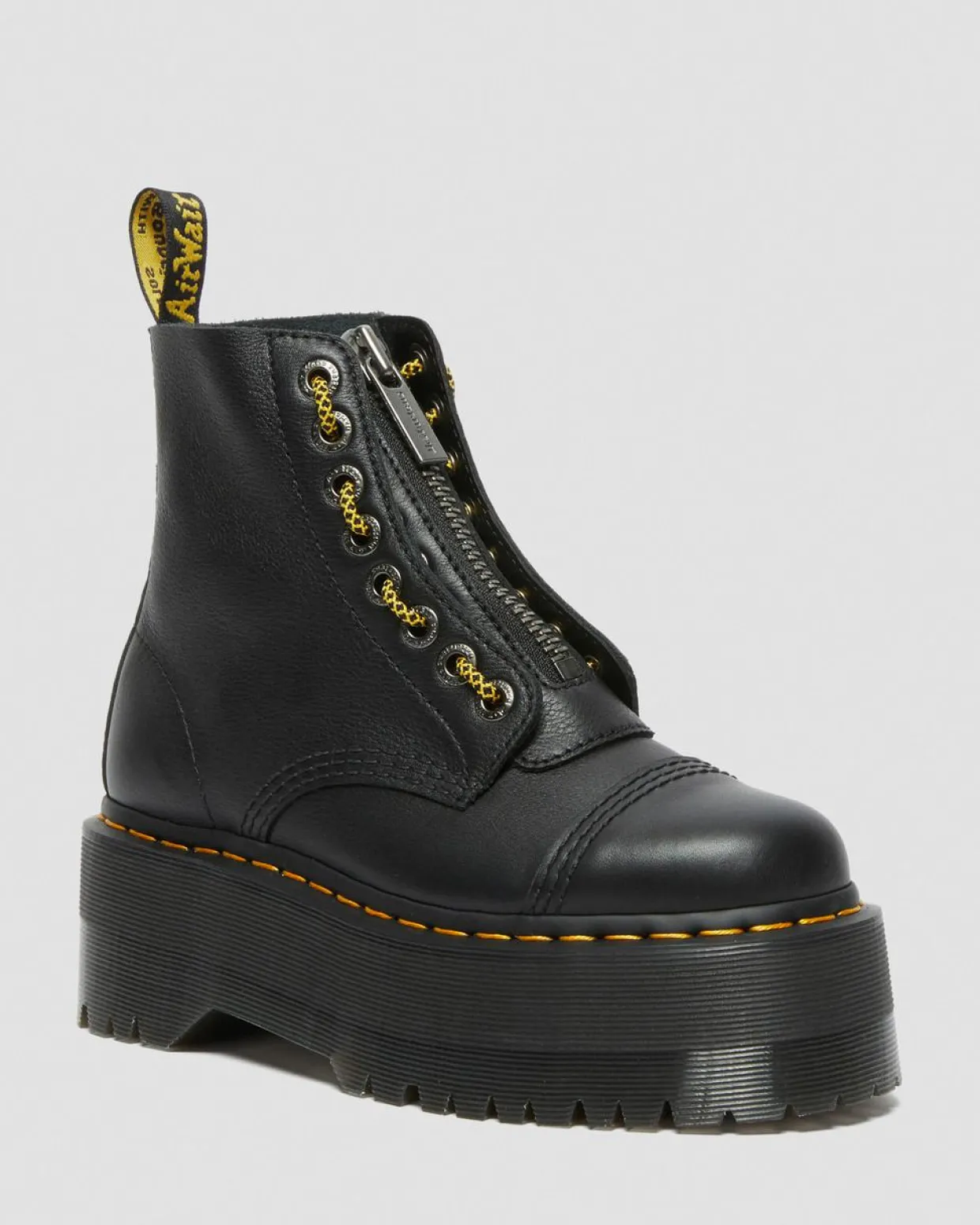 Dr. Martens Boots Plateformes Sinclair Max En Cuir Pisa Noir — Pisa Fashion