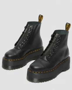 Dr. Martens Boots Plateformes Sinclair Max En Cuir Pisa Noir — Pisa Fashion