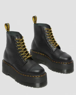 Dr. Martens Boots Plateformes Sinclair Max En Cuir Pisa Noir — Pisa Fashion