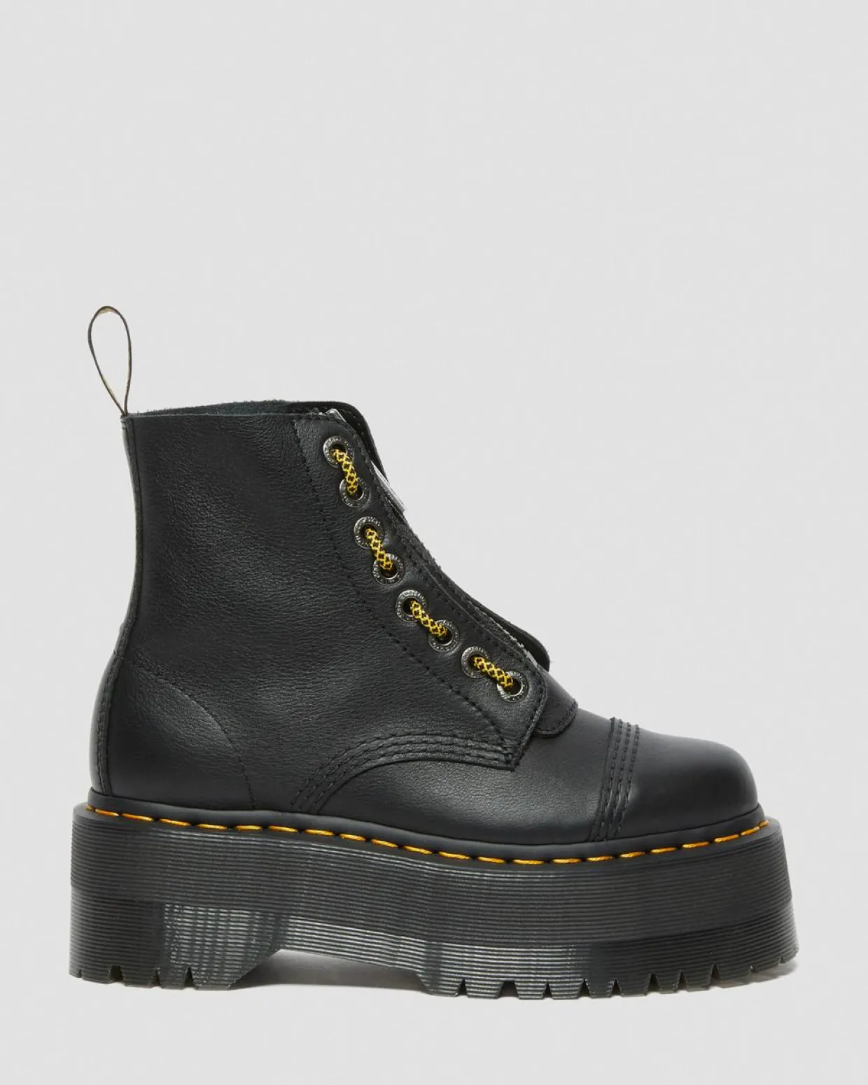 Dr. Martens Boots Plateformes Sinclair Max En Cuir Pisa Noir — Pisa Fashion
