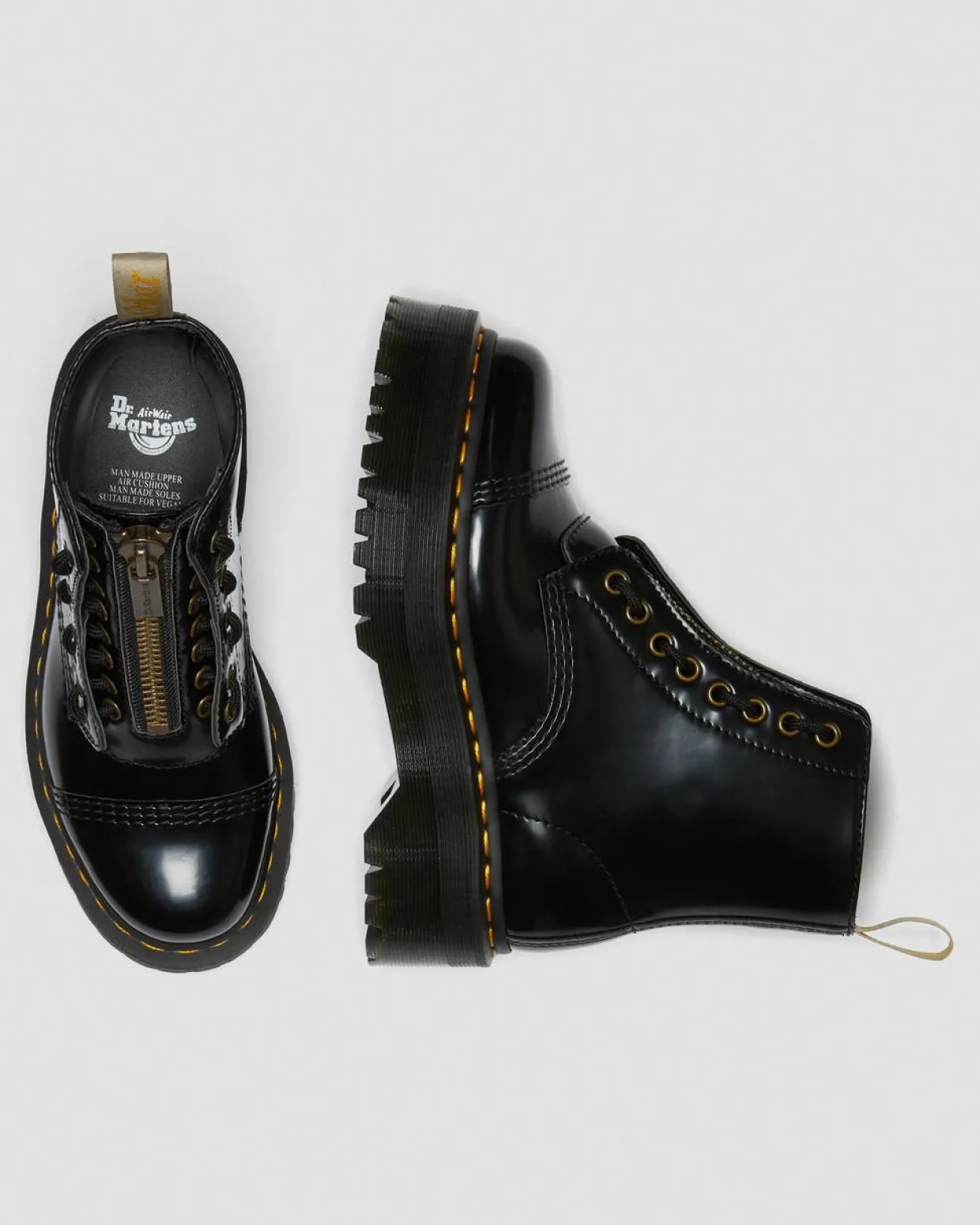 Dr. Martens Boots Plateformes Sinclair Vegan Noir — Oxford Hot