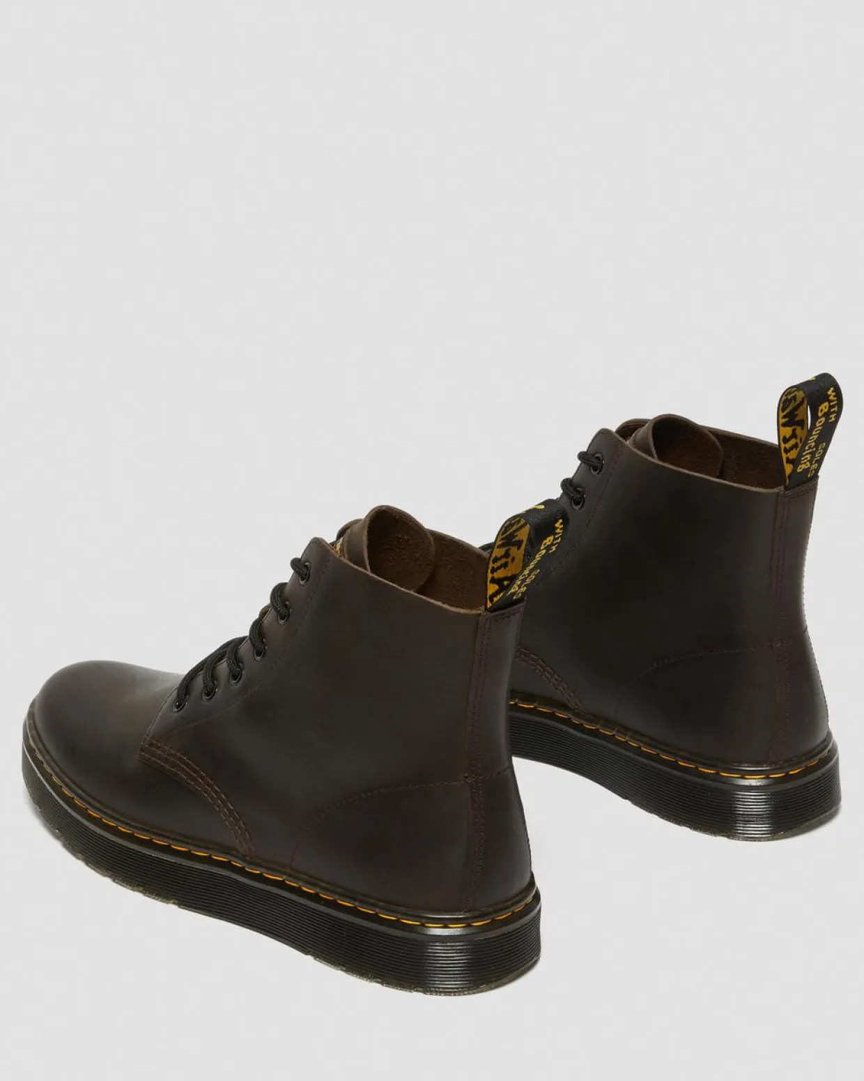 Dr. Martens Boots Thurston Chukka En Cuir Crazy Horse Marron foncé — Crazy Horse Online