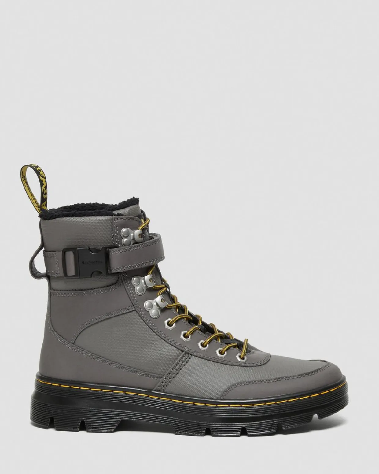 Dr. Martens Boots Utilitaires Combs Tech Doublées De Fourrure Synthétique Gris acier — Grove+Coated Canvas Best Sale