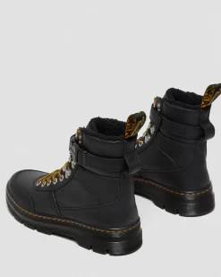 Dr. Martens Boots Utilitaires Combs Tech Doublées De Fourrure Synthétique Noir — Grove+Coated Canvas Clearance