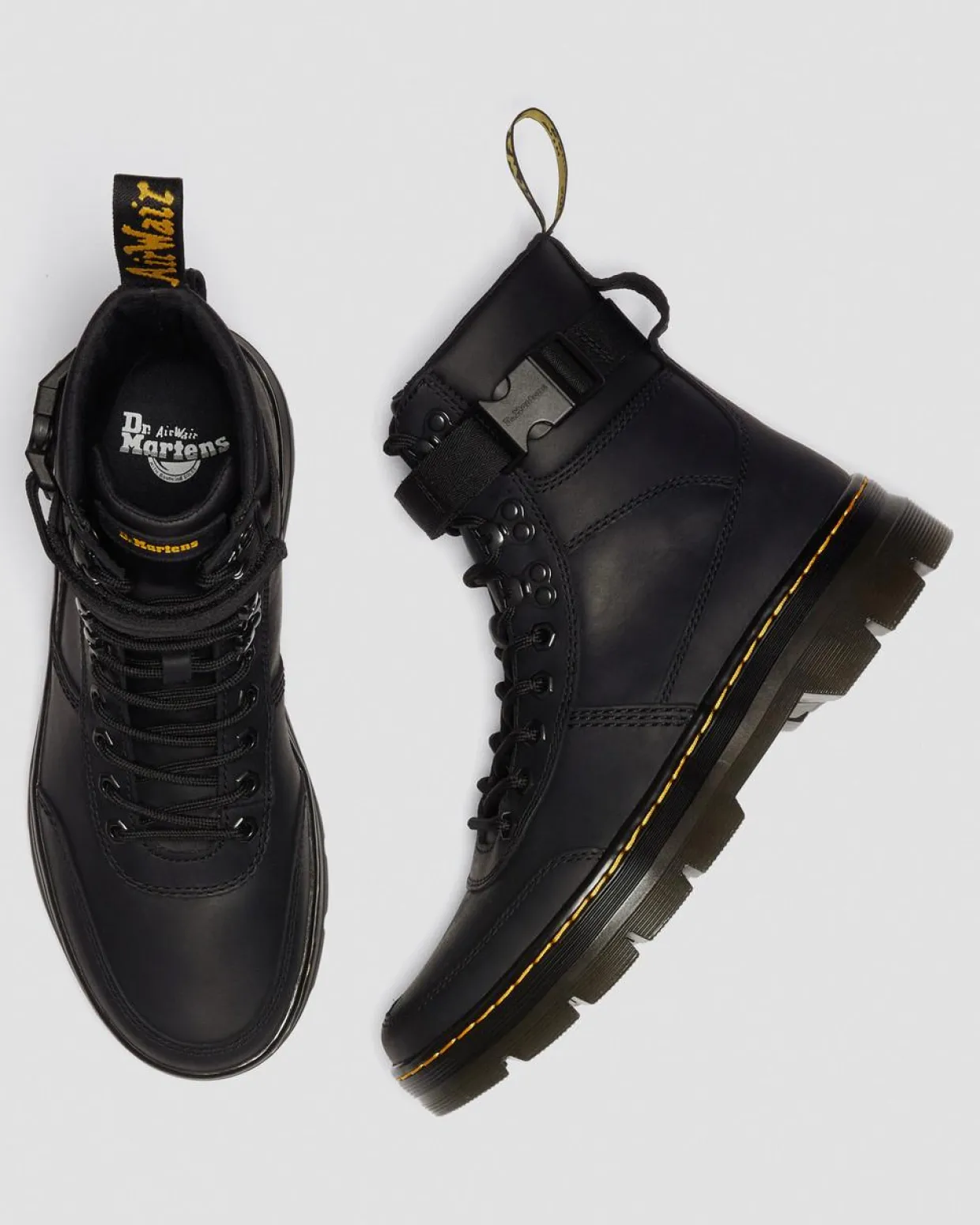 Dr. Martens Boots Utilitaires Combs Tech II En Cuir Wyoming Noir — Wyoming Store