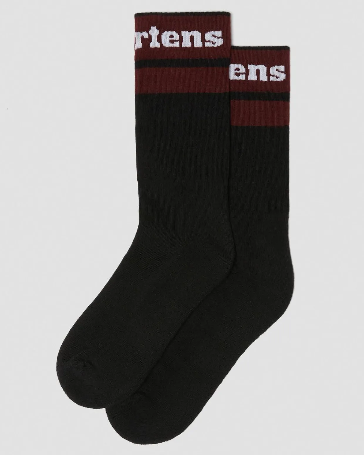 Dr. Martens Chaussettes Athletic Logo En Coton Biologique Mélangé Noir+Rouge Cherry Red+Blanc — Cotton Blend Best