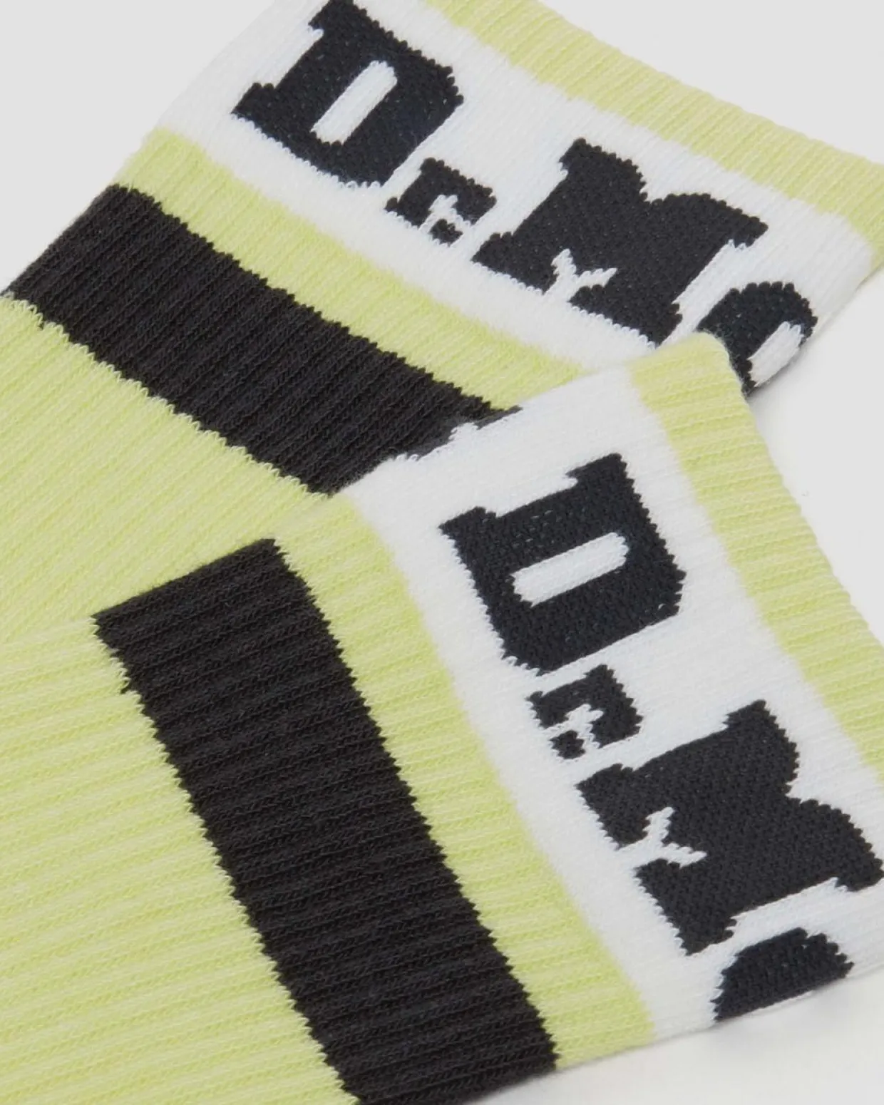 Dr. Martens Chaussettes Athletic Logo En Coton Biologique Mélangé Lime Green — Cotton Blend Cheap