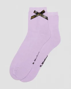 Dr. Martens Chaussettes Basses En Coton Mélangé à Nœud Lilas — Cotton Blend Flash Sale