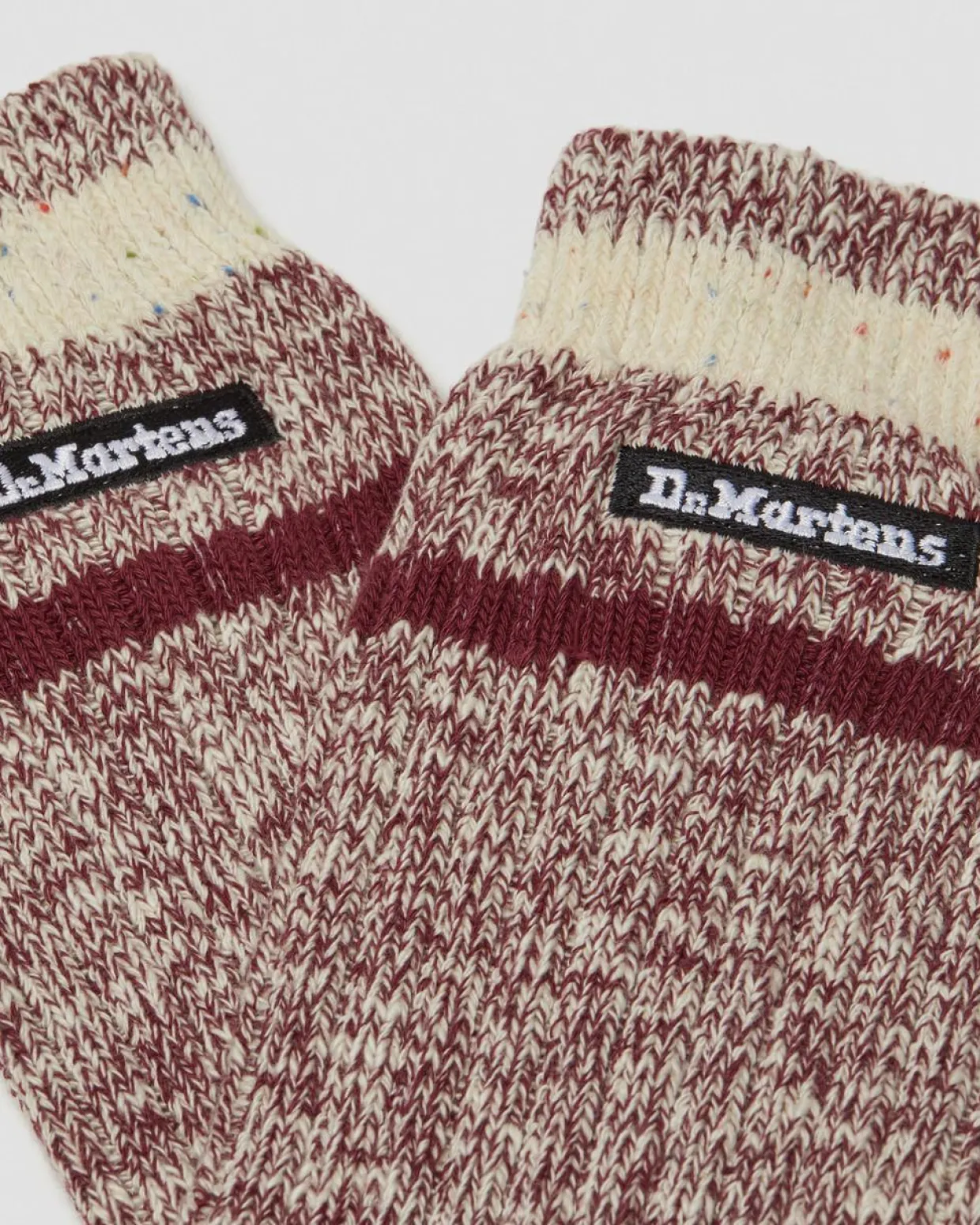 Dr. Martens Chaussettes Chinées En Coton Biologique Rouge Oxblood — Cotton Blend Clearance