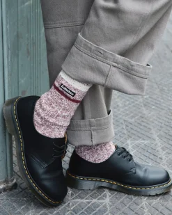 Dr. Martens Chaussettes Chinées En Coton Biologique Rouge Oxblood — Cotton Blend Clearance