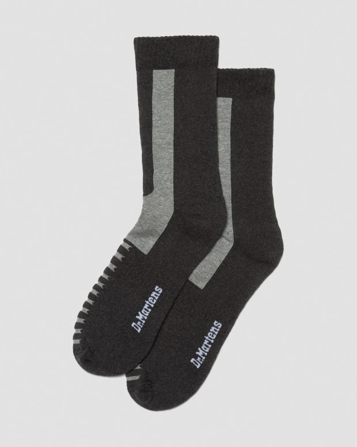 Dr. Martens Chaussettes Double Doc En Coton Mélangé Charbon — Cotton Blend Flash Sale