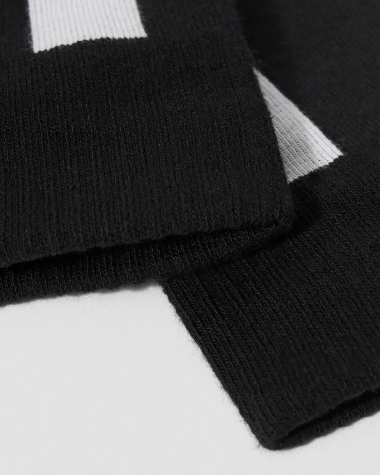 Dr. Martens Chaussettes Double Doc En Coton Mélangé Noir+Blanc — Cotton Blend Hot