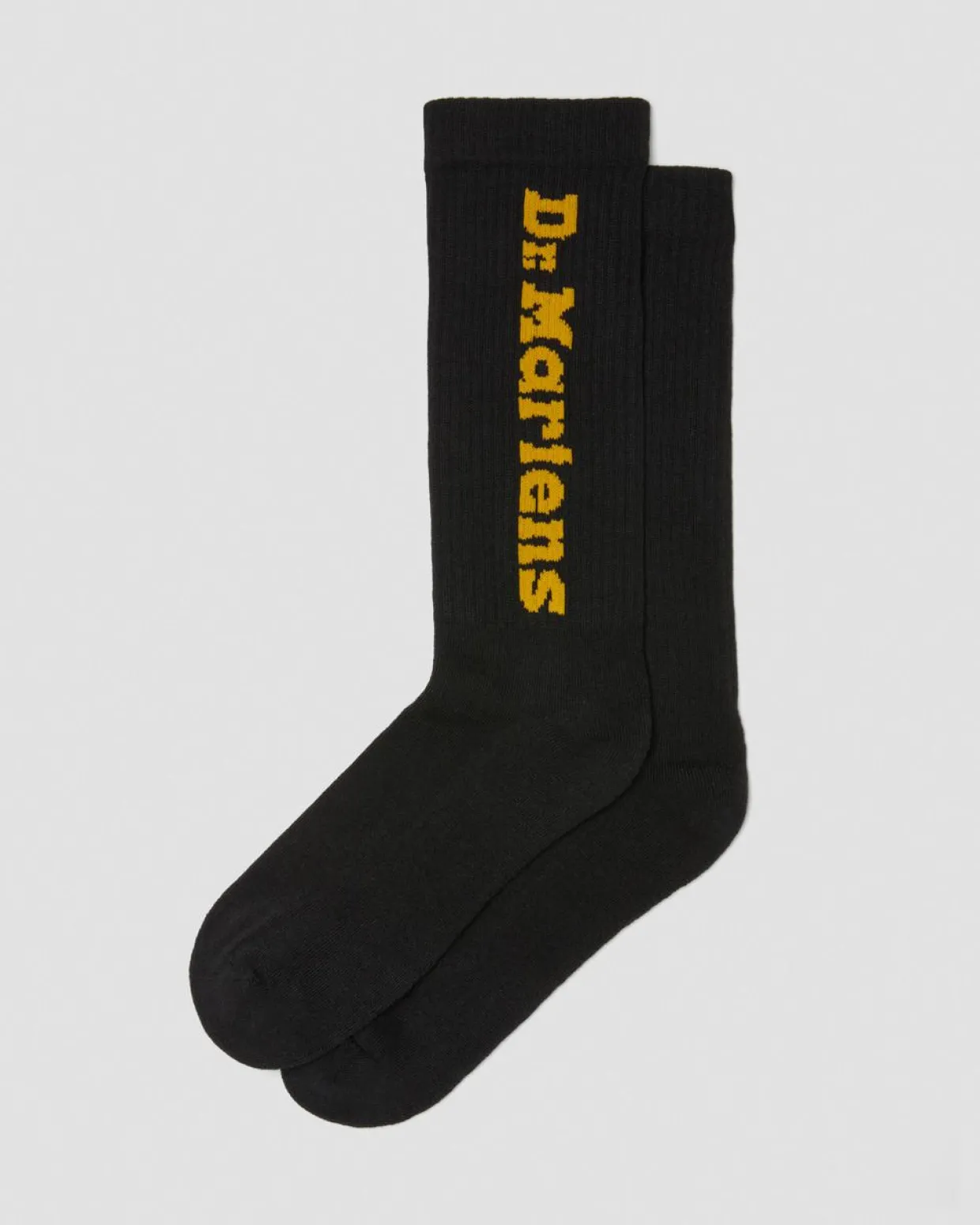 Dr. Martens Chaussettes Vertical Logo En Coton Mélangé Noir — Organic Cotton Blend Discount