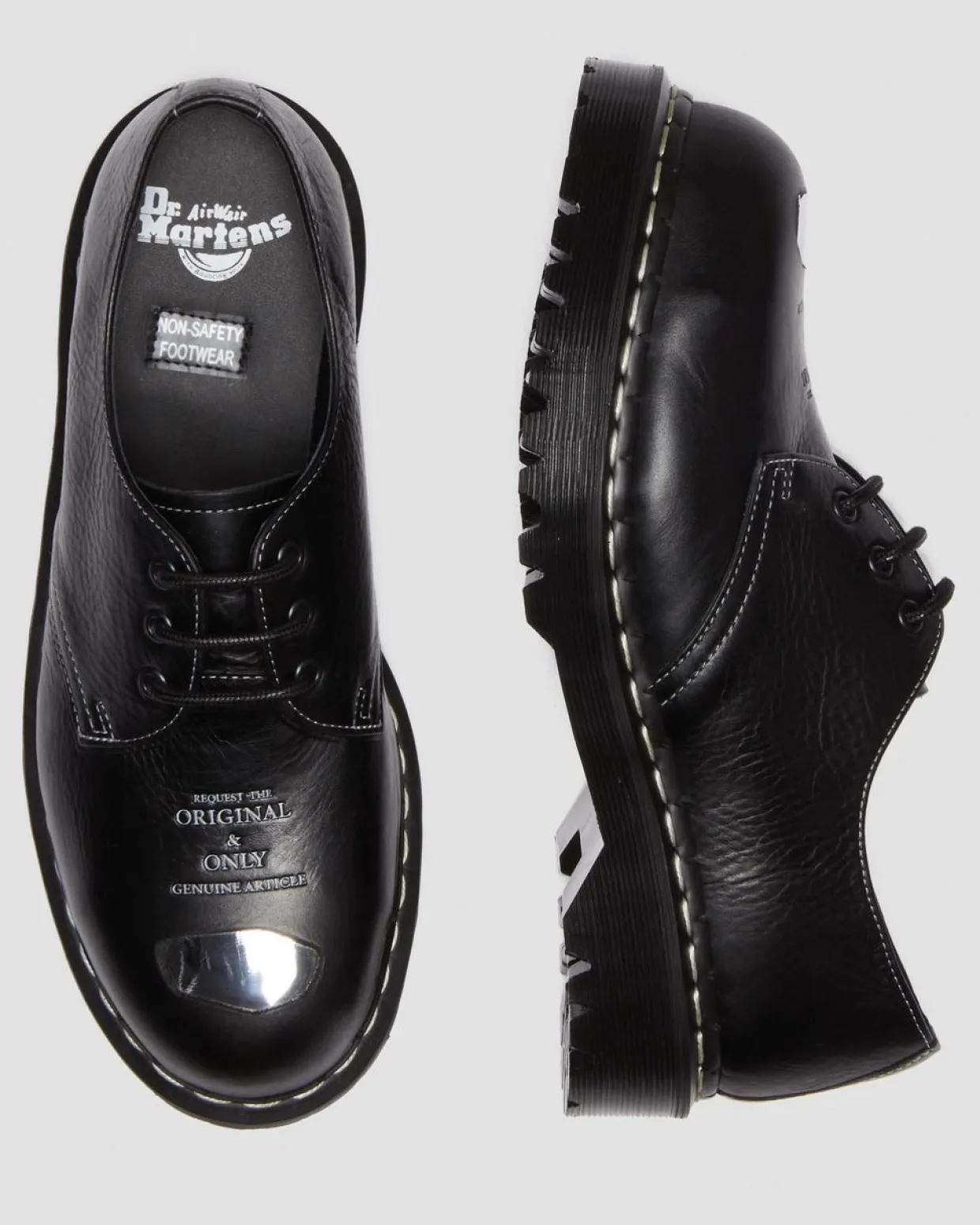 Dr. Martens Chaussures 1641 Bex Steel Toe En Cuir Noir — Overdrive Fashion