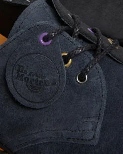 Dr. Martens Chaussures 1461 Deadstock En Cuir Noir+Indigo+Noir — Quilon + Suede Outlet