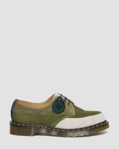 Dr. Martens Chaussures 1461 Deadstock En Cuir MULTI — Quilon + Suede New