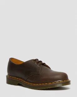 Dr. Martens Chaussures 1461 En Cuir Crazy Horse Marron — Crazy Horse Hot