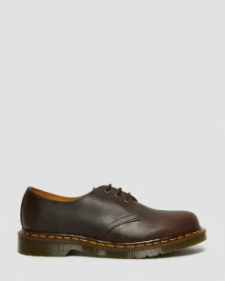 Dr. Martens Chaussures 1461 En Cuir Crazy Horse Marron — Crazy Horse Hot