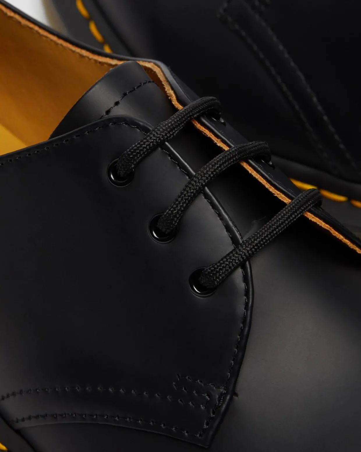 Dr. Martens Chaussures 1461 En Cuir Smooth Noir — Smooth Leather Discount