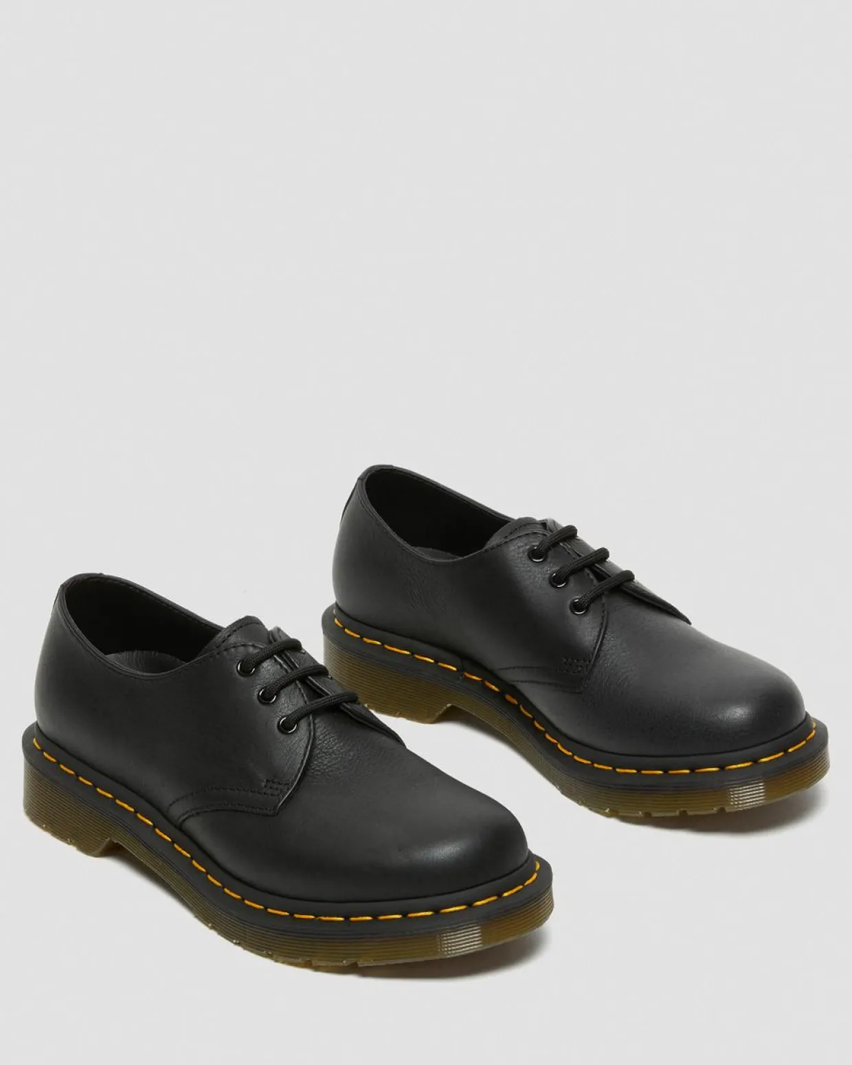 Dr. Martens Chaussures 1461 En Cuir Virginia Noir — Virginia Sale