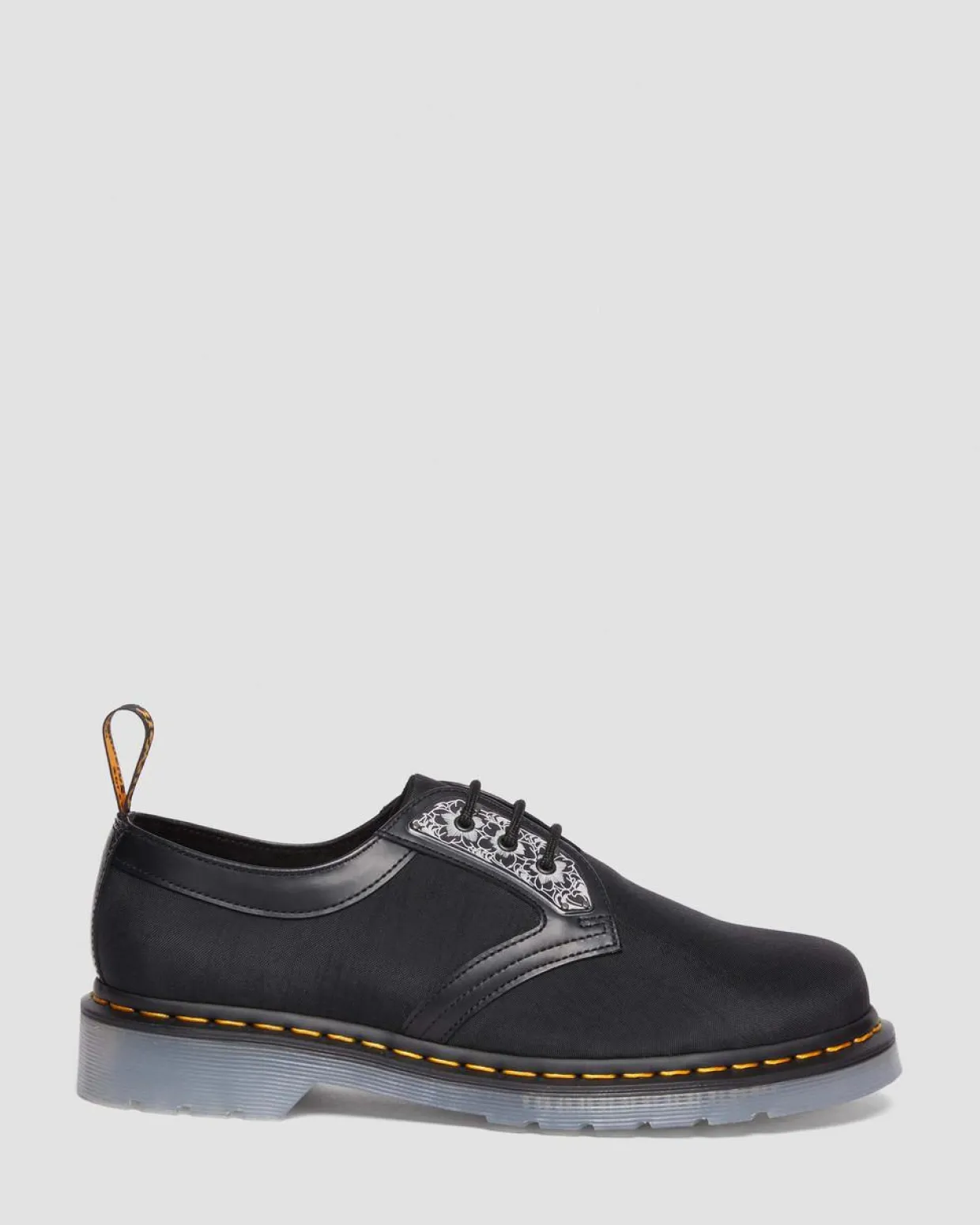 Dr. Martens Chaussures 1461 King Nerd En Cuir Noir — Smooth Leather And Cyclone Nylon New