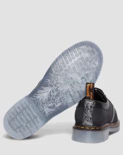 Dr. Martens Chaussures 1461 King Nerd En Cuir Noir — Smooth Leather And Cyclone Nylon New