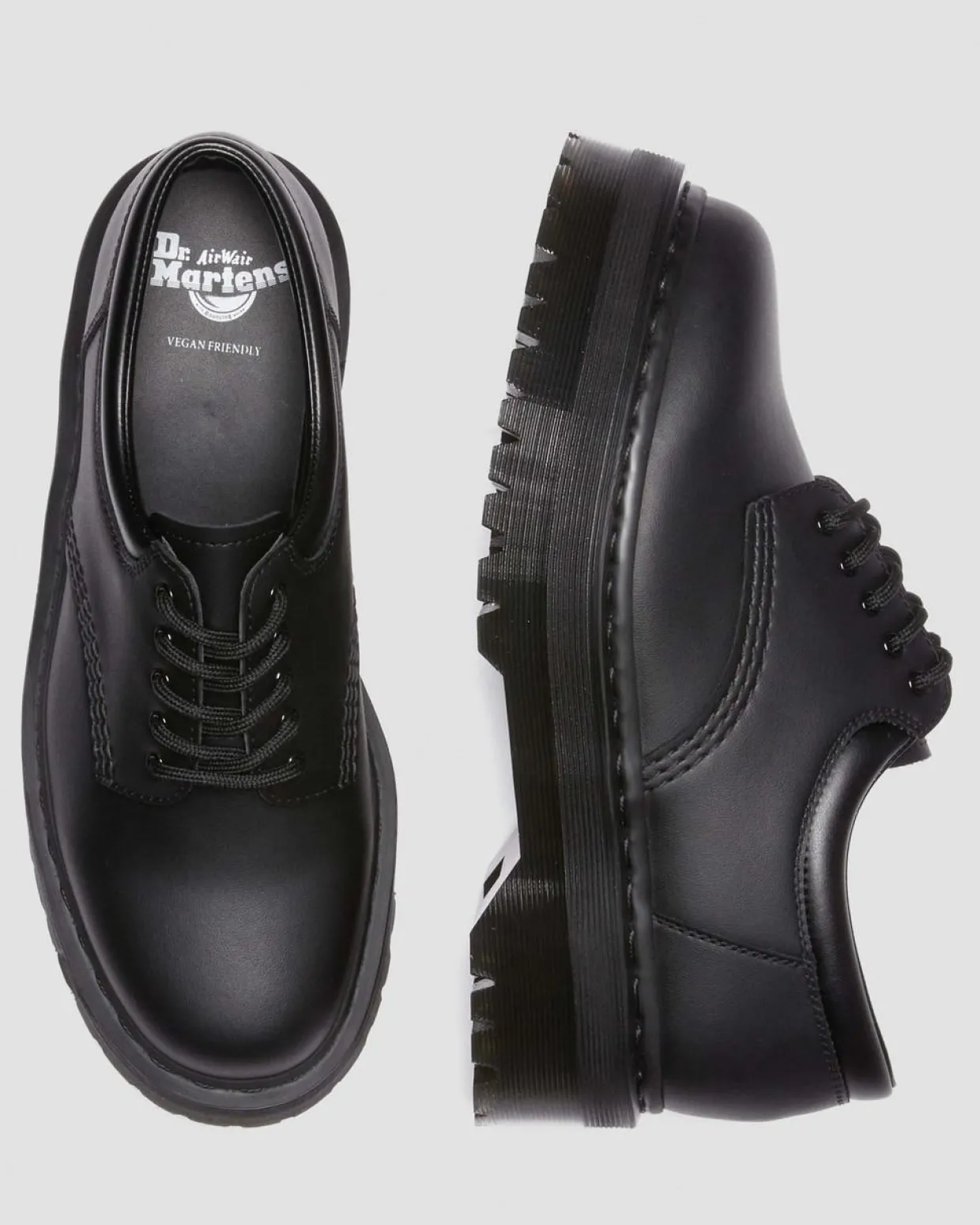 Dr. Martens Chaussures 8053 Quad Mono Vegan Noir — Felix Rub Off New