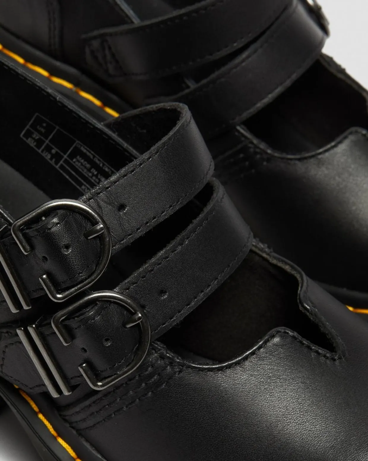 Dr. Martens Chaussures à Talons Eviee Sendal En Cuir Noir — Sendal Cheap