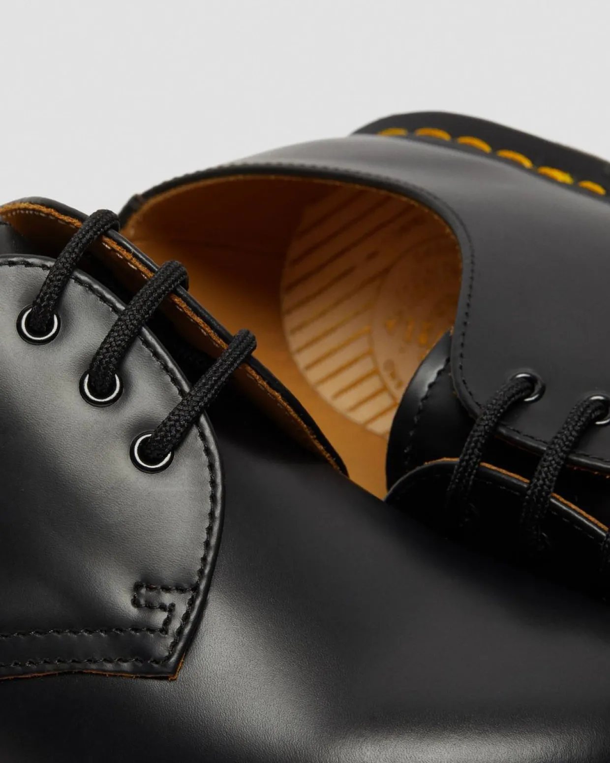 Dr. Martens Chaussures 1461 Vintage En Cuir Quilon Noir — Quilon Outlet