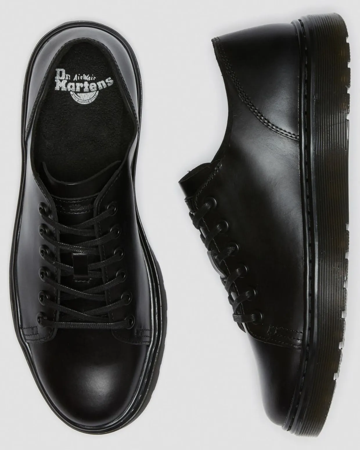 Dr. Martens Chaussures Casual Dante En Cuir Brando Noir — Brando Online
