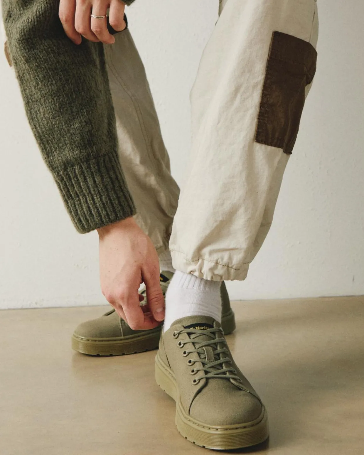 Dr. Martens Chaussures Casual Dante En Toile Muted Olive — Canvas Discount