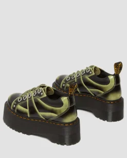 Dr. Martens Chaussures Plateformes 5 œillets Max En Cuir Effet Vieilli Lime Green — Arcadia Hot
